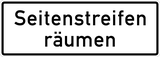 Einde van rijden op vluchtstrook of berm.