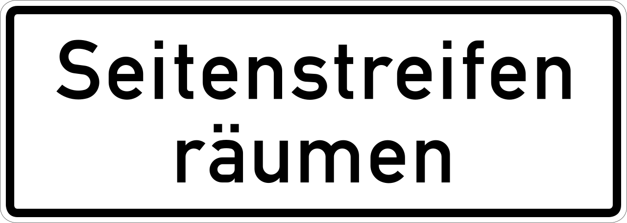 End of driving on the shoulder or verge.