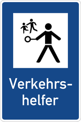 Verkeersbrigadier.