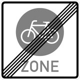 Einde van de fietszone.