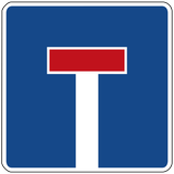 Doodlopende weg.