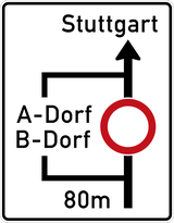 Omleiding voor voertuigen die niet mogen doorrijden.
