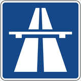 Begin van een autosnelweg.
