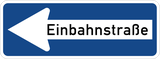 Weg met eenrichtingsverkeer.