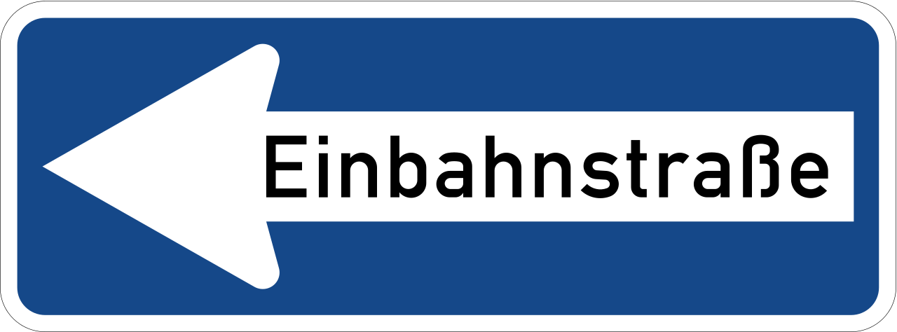Road with one-way traffic.