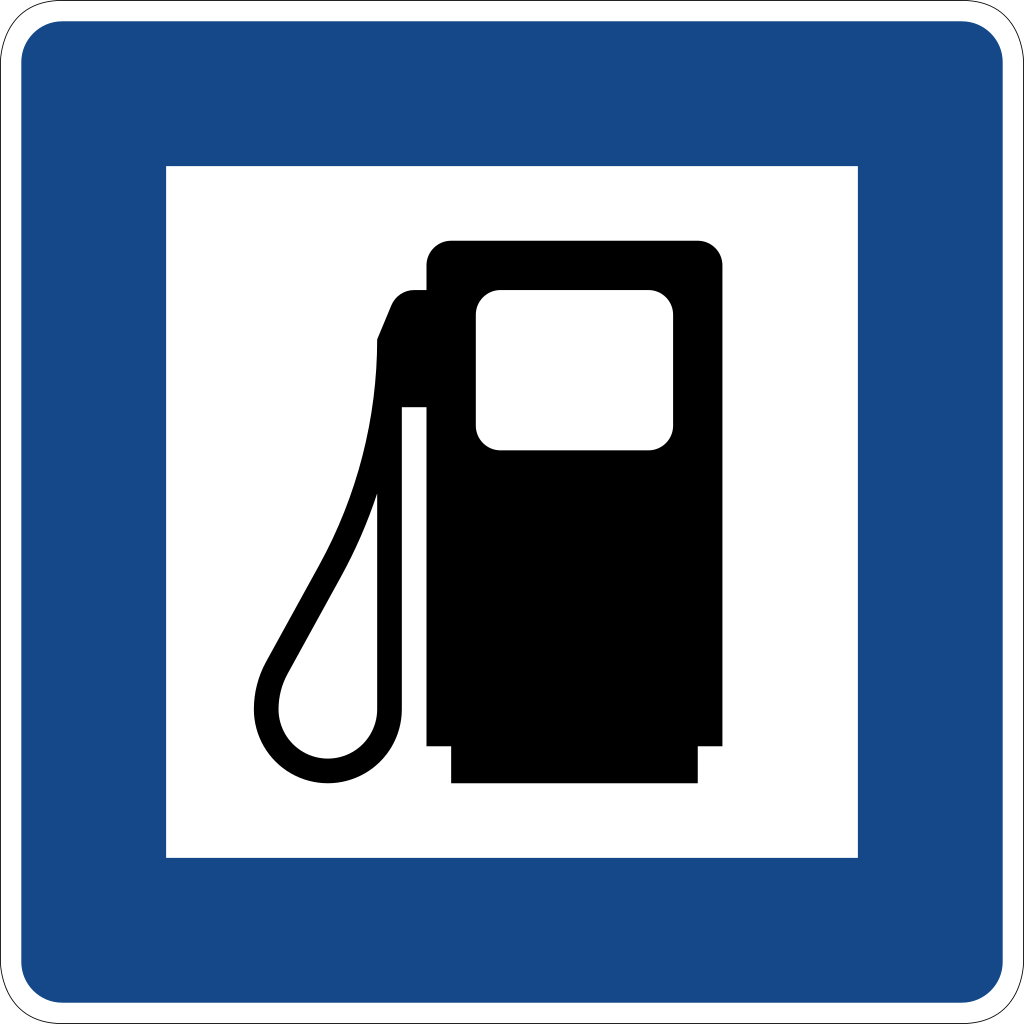 Petrol station.