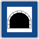 Begin van een tunnel.