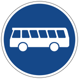 Verplichte rijstrook voor bussen.