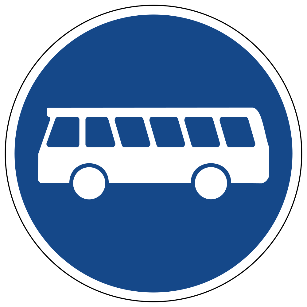 Mandatory lane for buses.