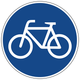 Verplicht pad voor fietsers.