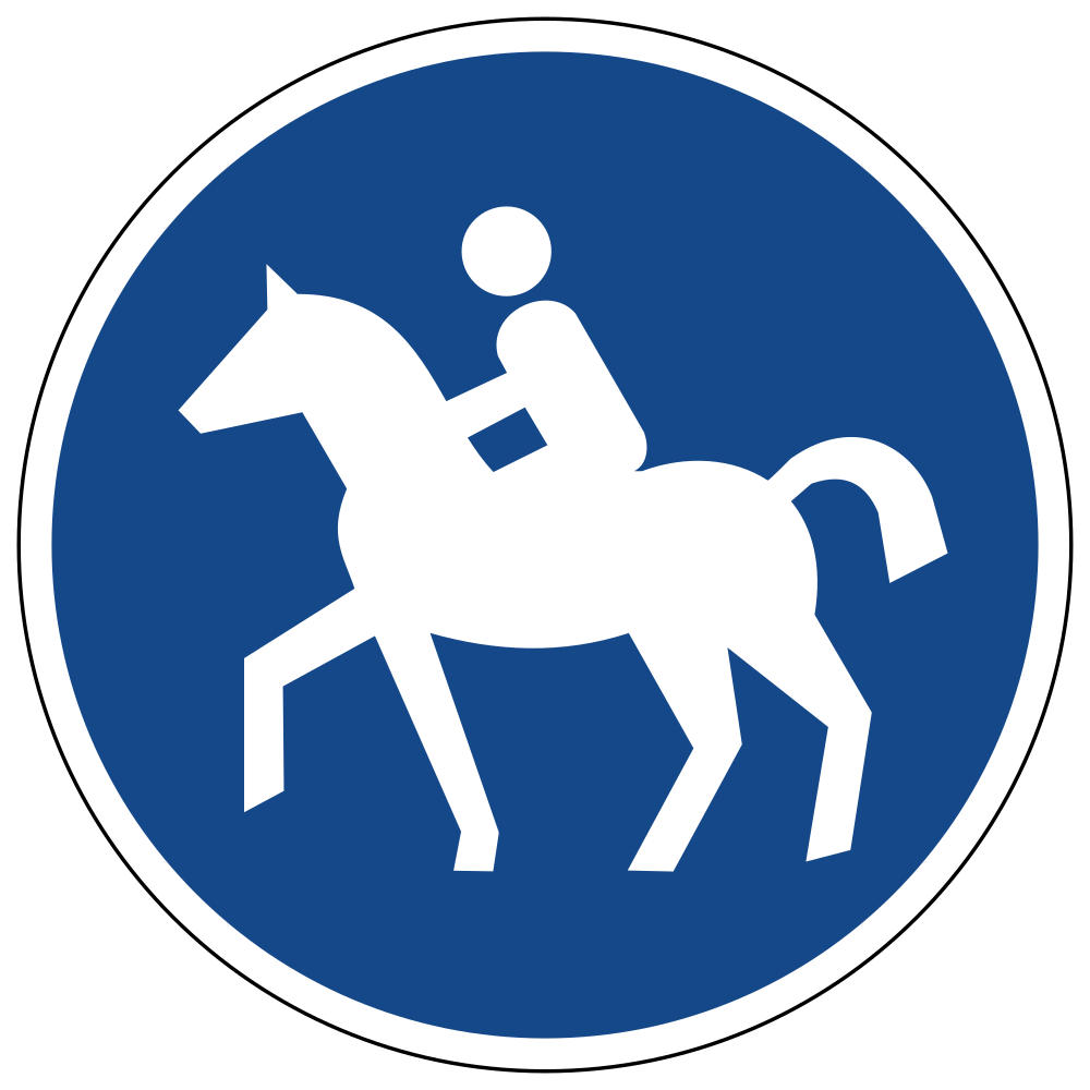 Mandatory path for equestrians.