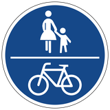 Verplicht gedeeld voet- en fietspad.