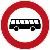 Bussen verboden.