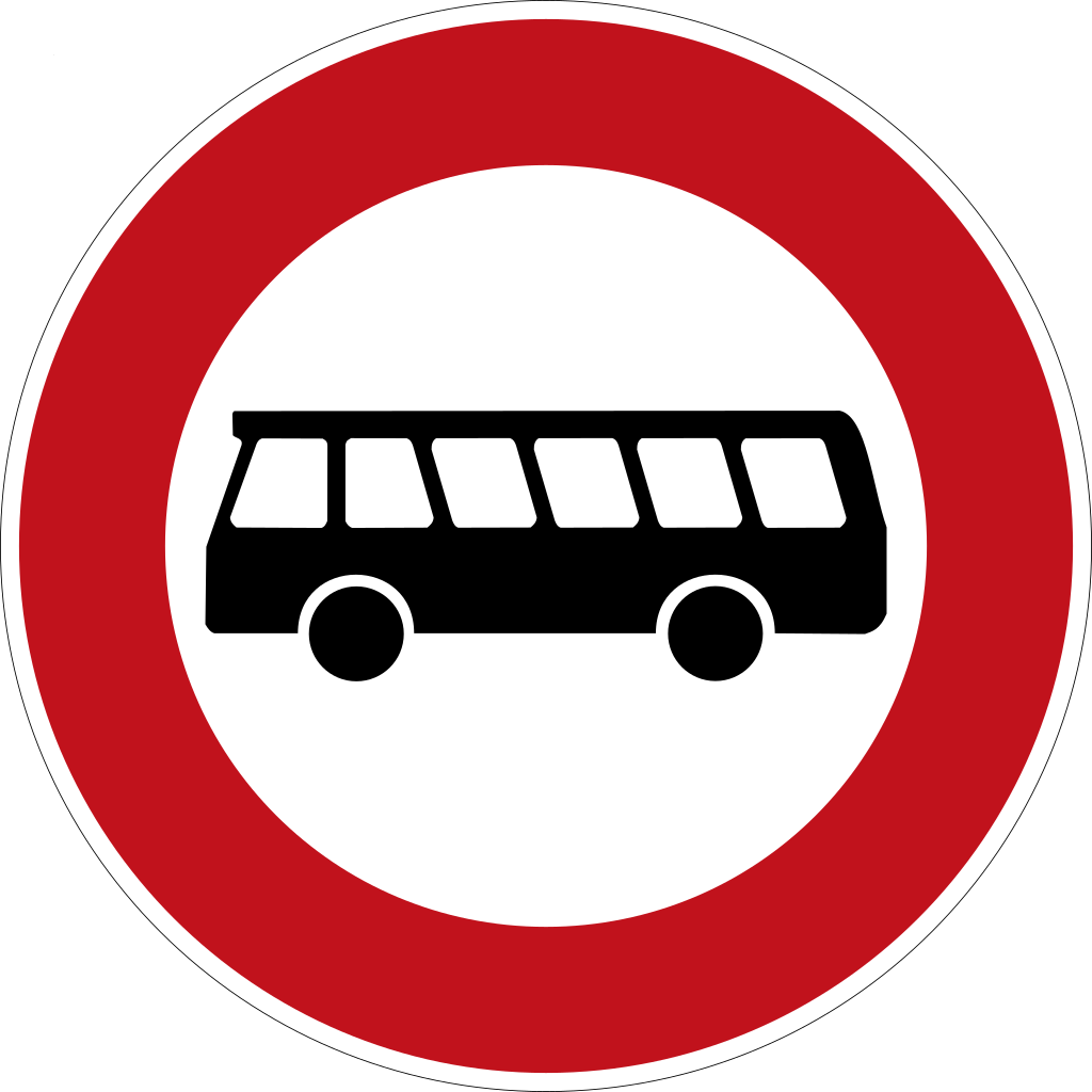 Bussen verboden.