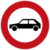Auto's verboden.