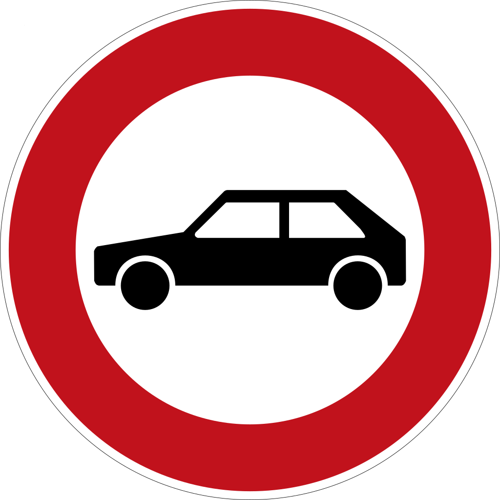 Auto's verboden.