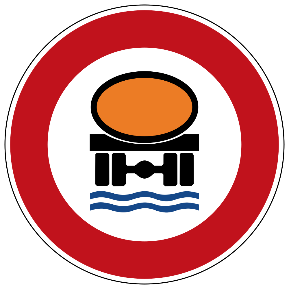 Vehicles carrying water-polluting substances prohibited.