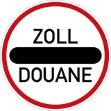 Douane passeren zonder te stoppen verboden.