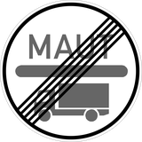 Einde van tolweg voor vrachtwagens.