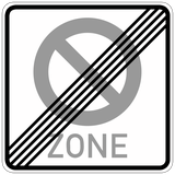 Einde van de parkeerverbodszone.