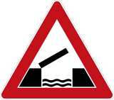 Waarschuwing voor een beweegbare brug.