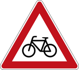 Waarschuwing voor fietsers.
