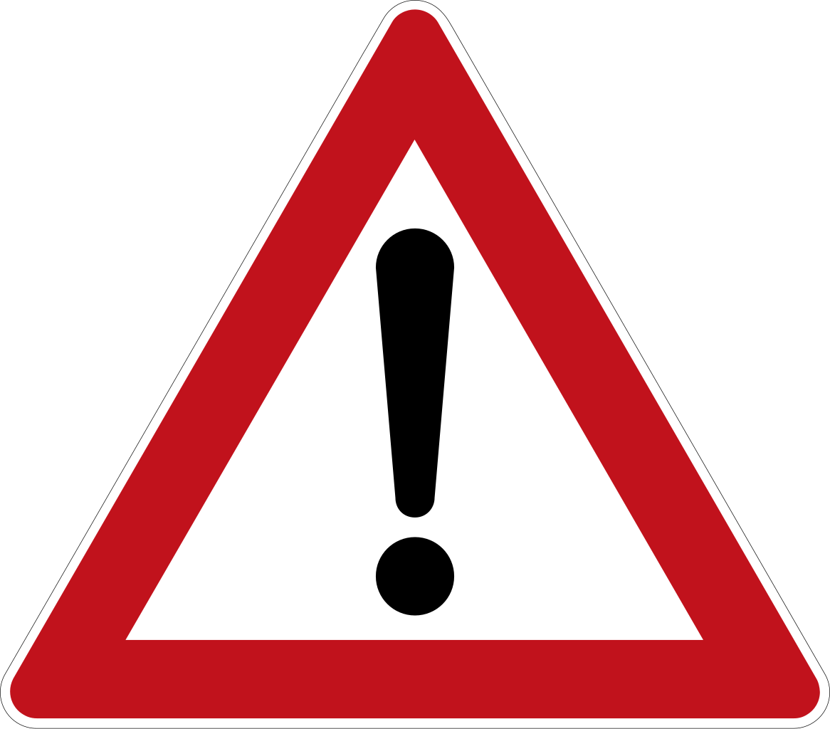 Waarschuwing voor een gevaar zonder specifiek verkeersbord.
