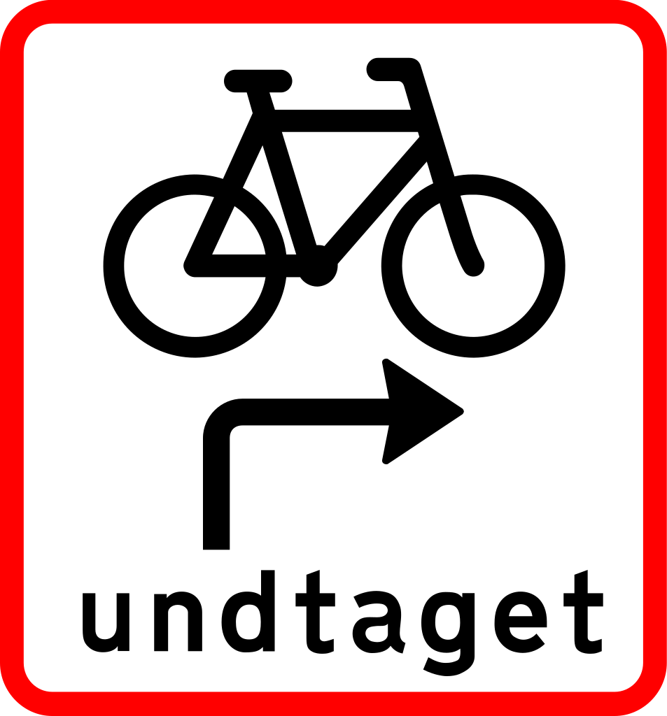 Radfahrer dürfen abbiegen.