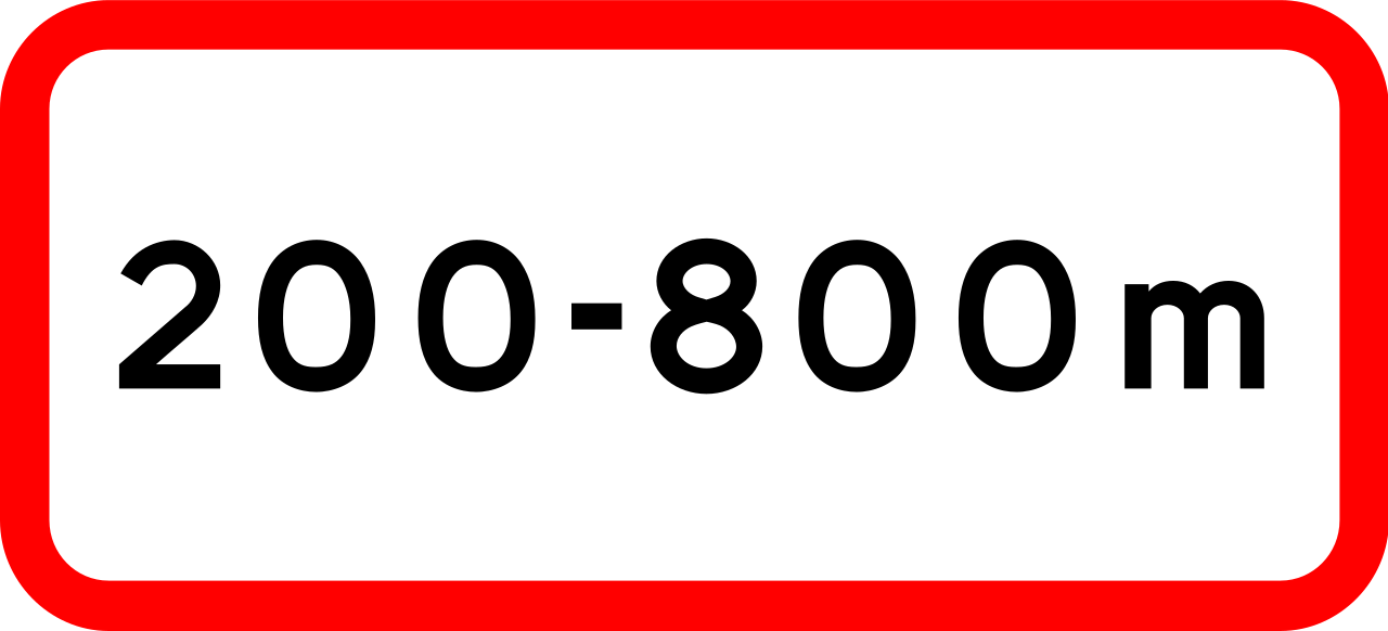 In ... Metern für ... Meter.