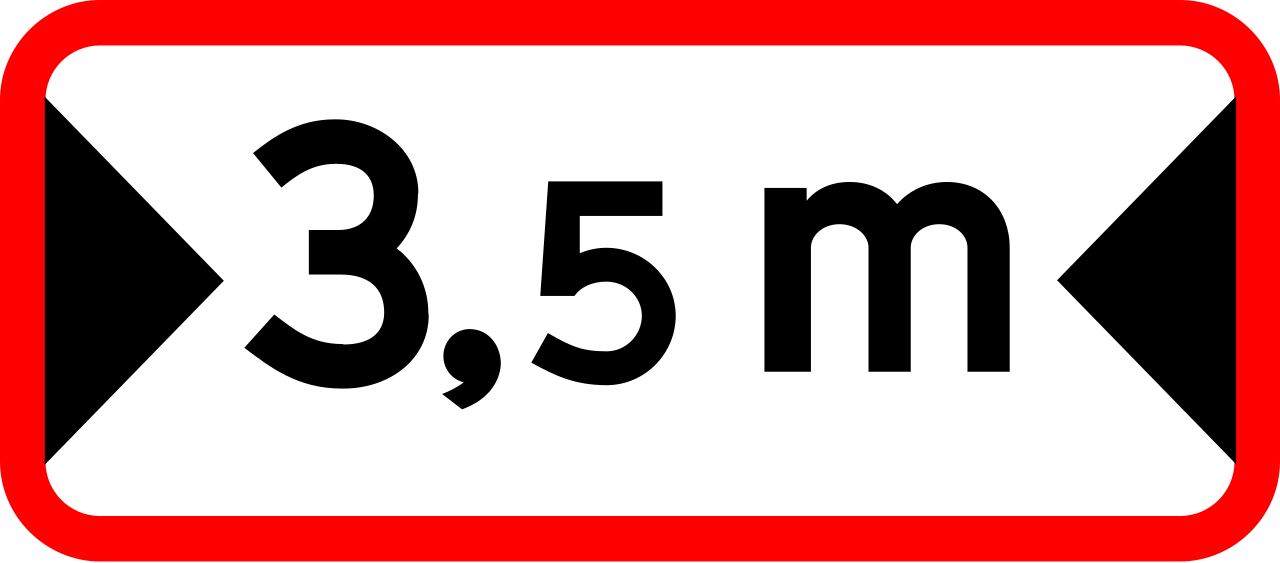 Angegebene Breite.