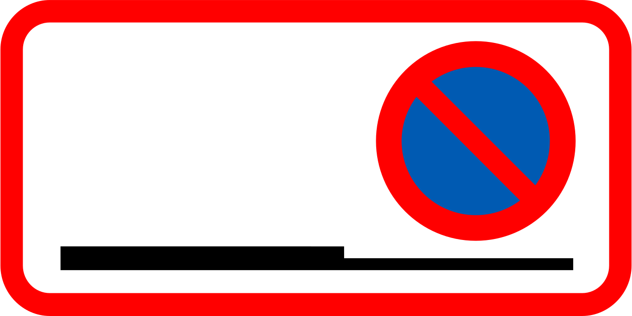Parken auf dem Seitenstreifen verboten.