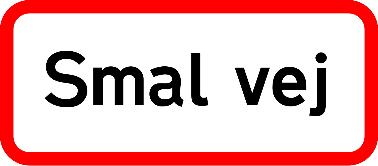Schmale Fahrbahn.
