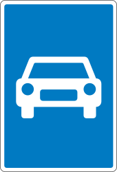Beginn einer Kraftfahrstraße.