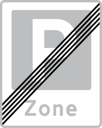Ende der Parkzone.