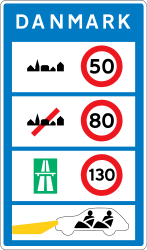 Nationale Geschwindigkeitsbegrenzungen.