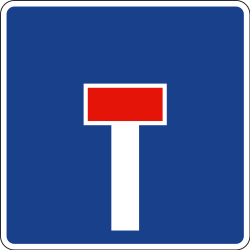 Doodlopende weg.