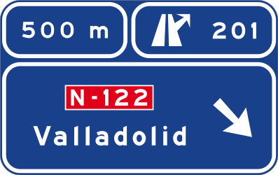 Informatie over de volgende afrit.