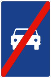 Einde van de autoweg.
