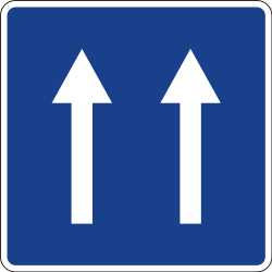 Overzicht van de rijstroken en hun richting.
