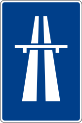 Begin van een autosnelweg.