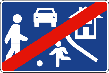 Einde van het woonerf.