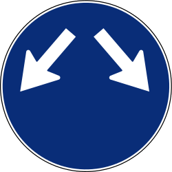 Obstakel langs beide kanten voorbijrijden.