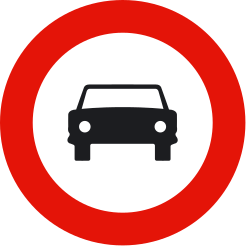 Auto's verboden.