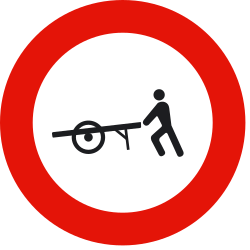 Handkarren verboden.