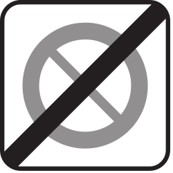 Einde van de parkeerverbodszone.