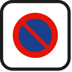 Begin van een parkeerverbodszone.