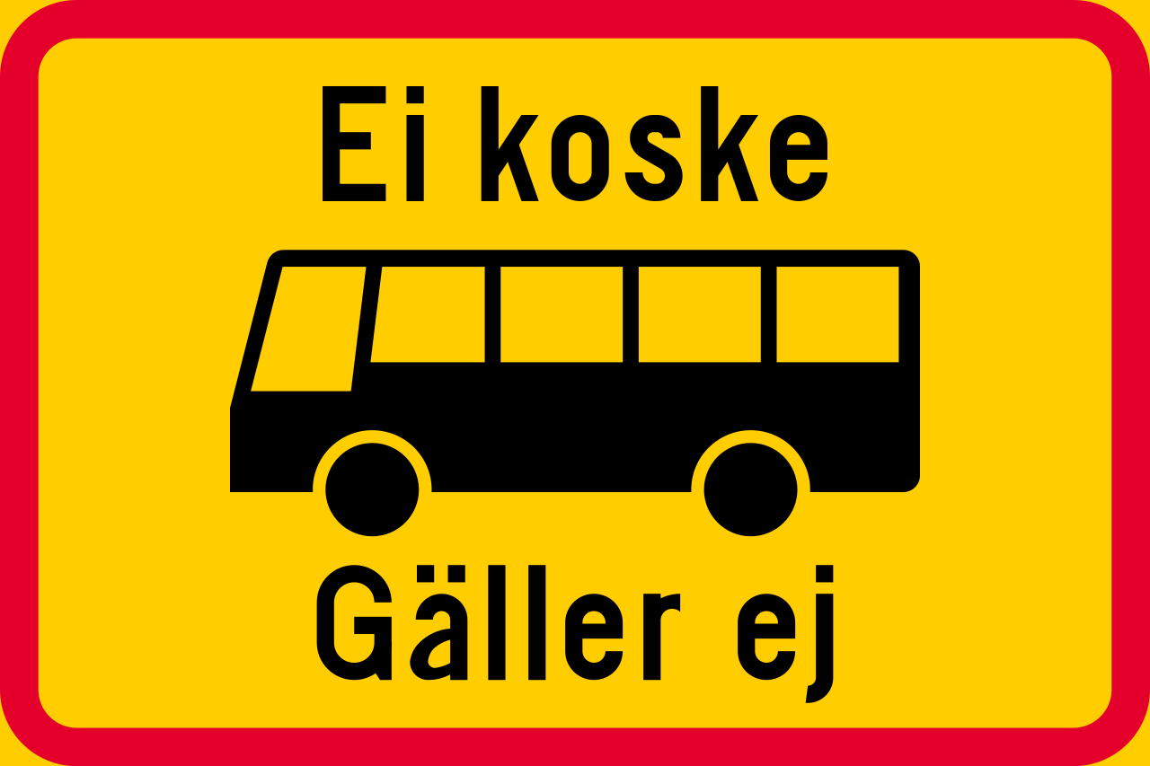 Buses allowed.