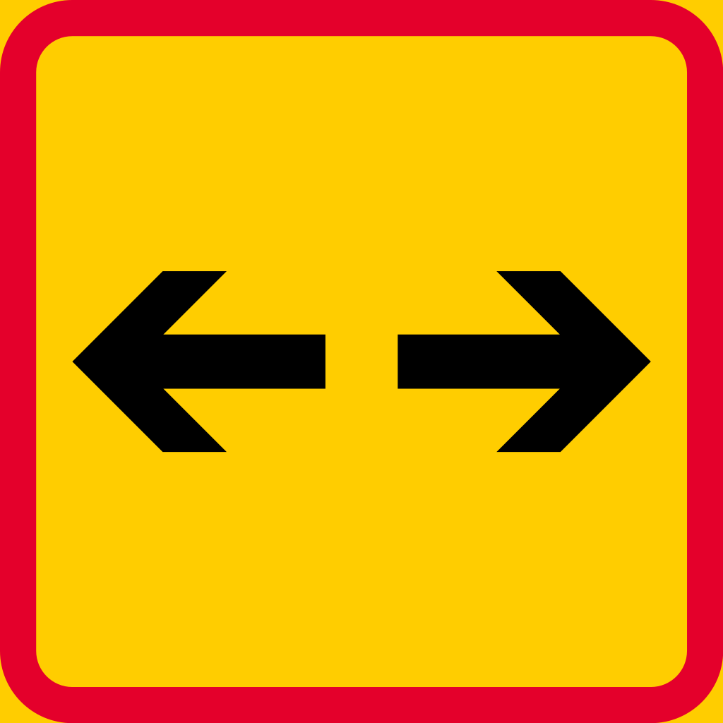 To the left or right.
