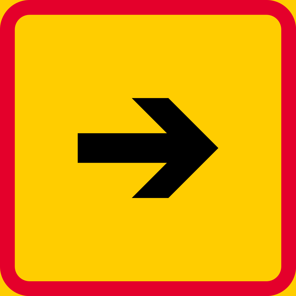 To the right.