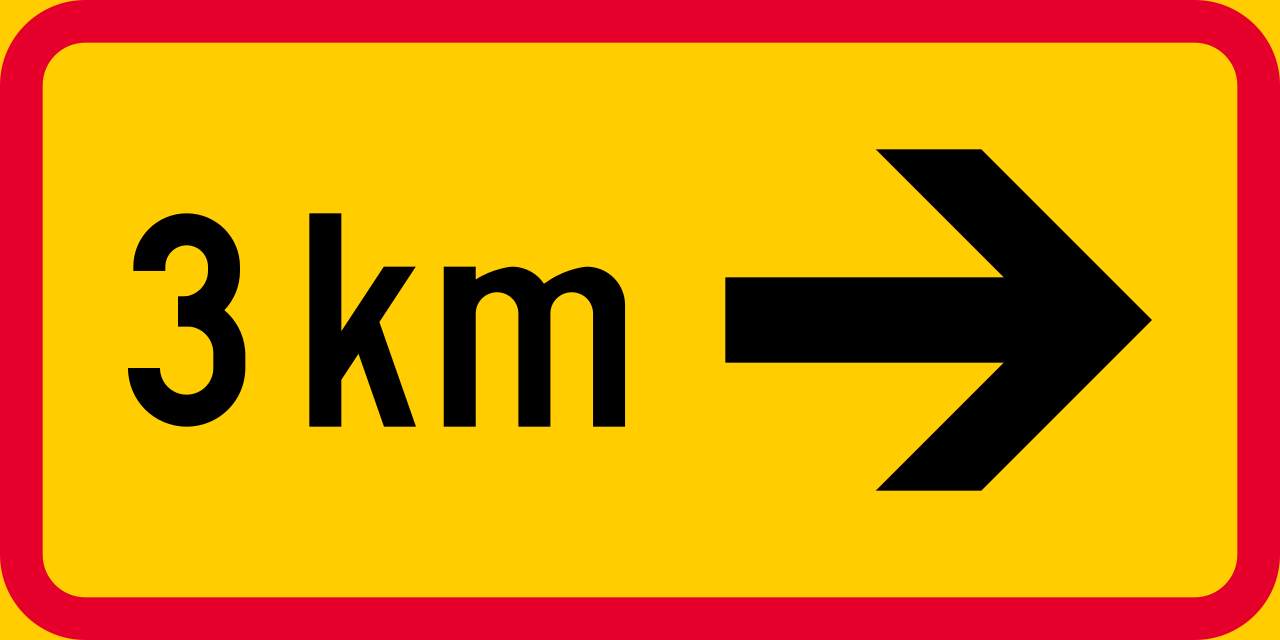 ... kilometres to the right.